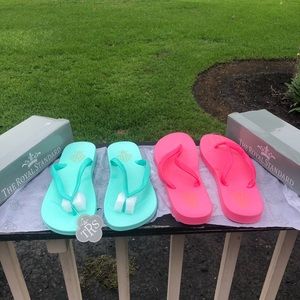 The Royal Standard Sandals In Pink and Mint